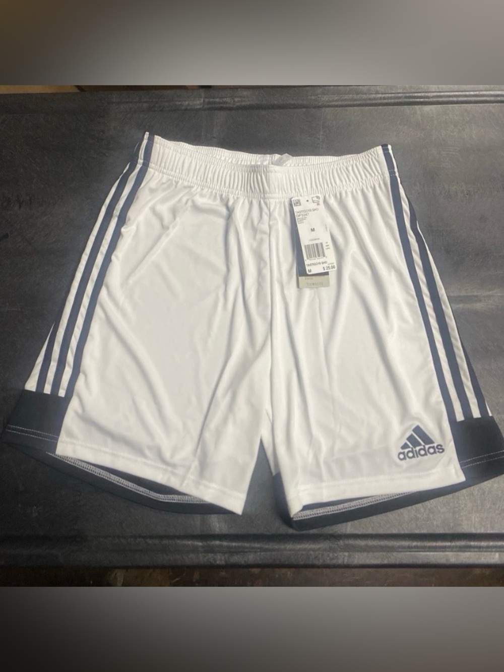 Adidas Men’s Tastigo 19 Soccer Shorts White Black (DP3247) Athletic Medium NWT